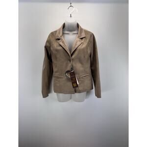 A G Milano Beige Leather Jacket New Old Stock 2015 Women’s Size Medium